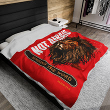 Load image into Gallery viewer, RED Not Be Afraid Velveteen Plush Blanket
