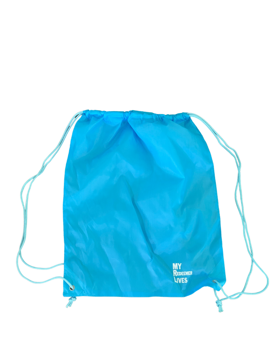 MRL Blue Drawstring Backpack (My Redeemer Lives)